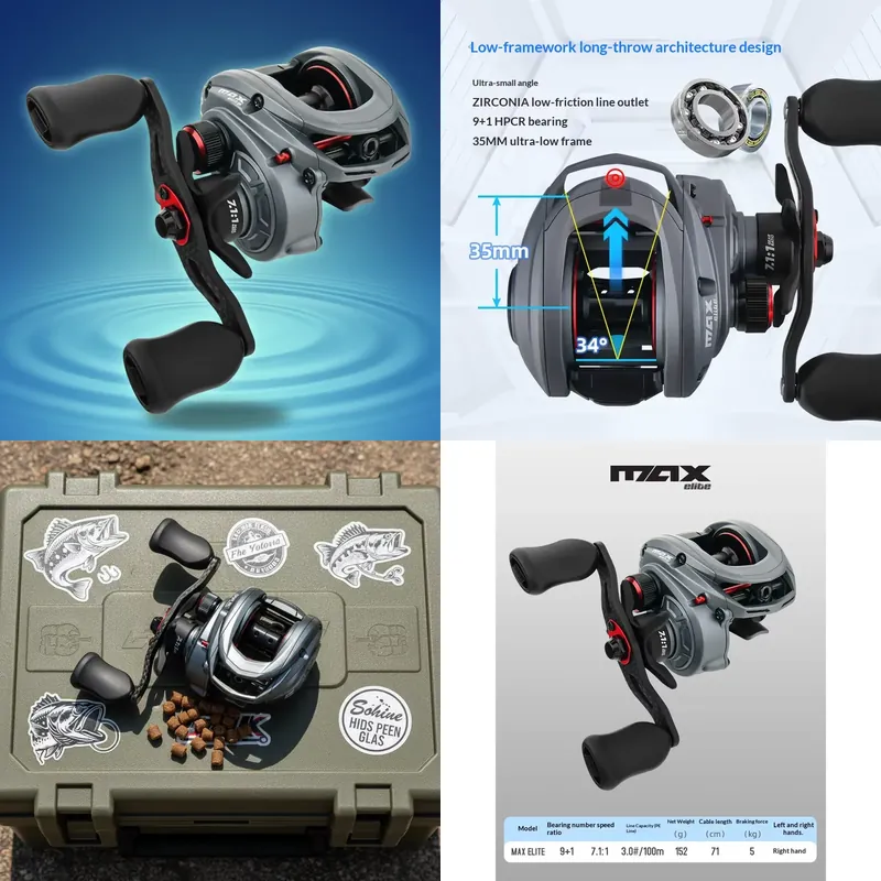 Baitcasting Reel - ZGLY アブガルシア エリート ドロッパーリール フィッシングリール ベイトキャスティング
