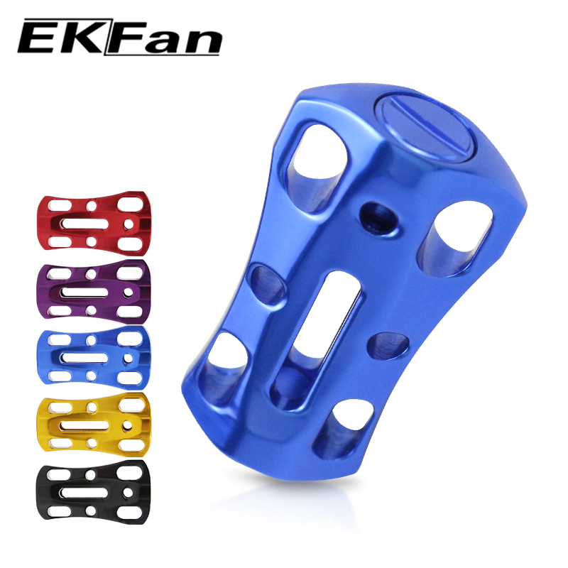 Spinning Reel - EKFan 1個 アルミ合金製中空フラットスピニングベイトキャスティングフィッシングリールノブ A/S/D用 7*4*2.5mmベアリング付き ルアーリールパーツ