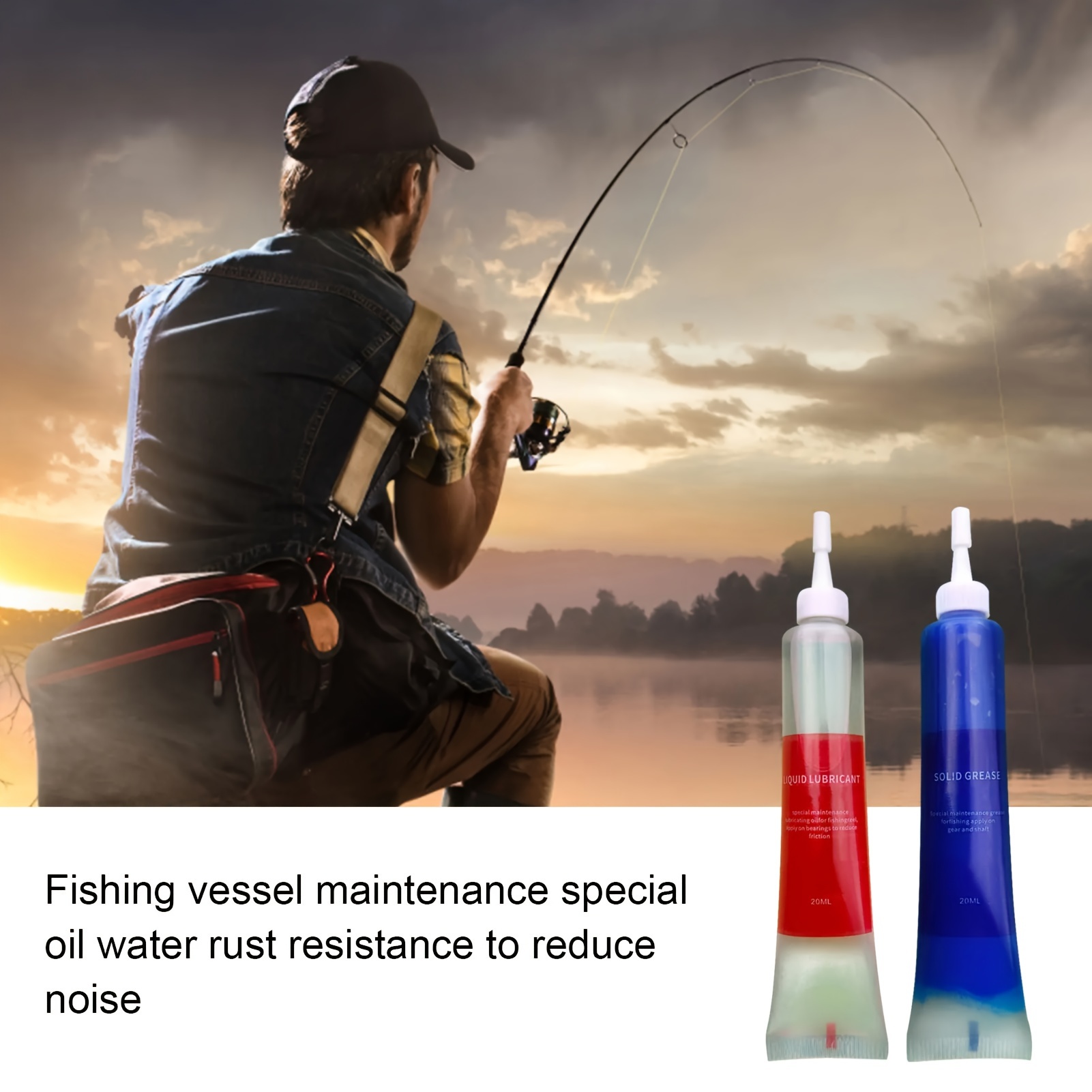Reel Oil - 4個入り釣り用リールメンテナンスキット 釣り用リール保護グリース＋潤滑油 釣り用リールベアリングメンテナンスオイル