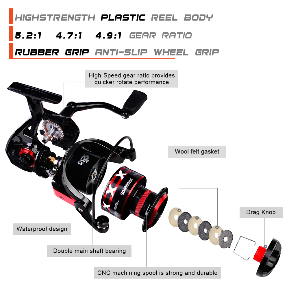 PROBEROS スピニングリール 9-23 キロ最大ドラッ - Surf Reel のレビューと価格