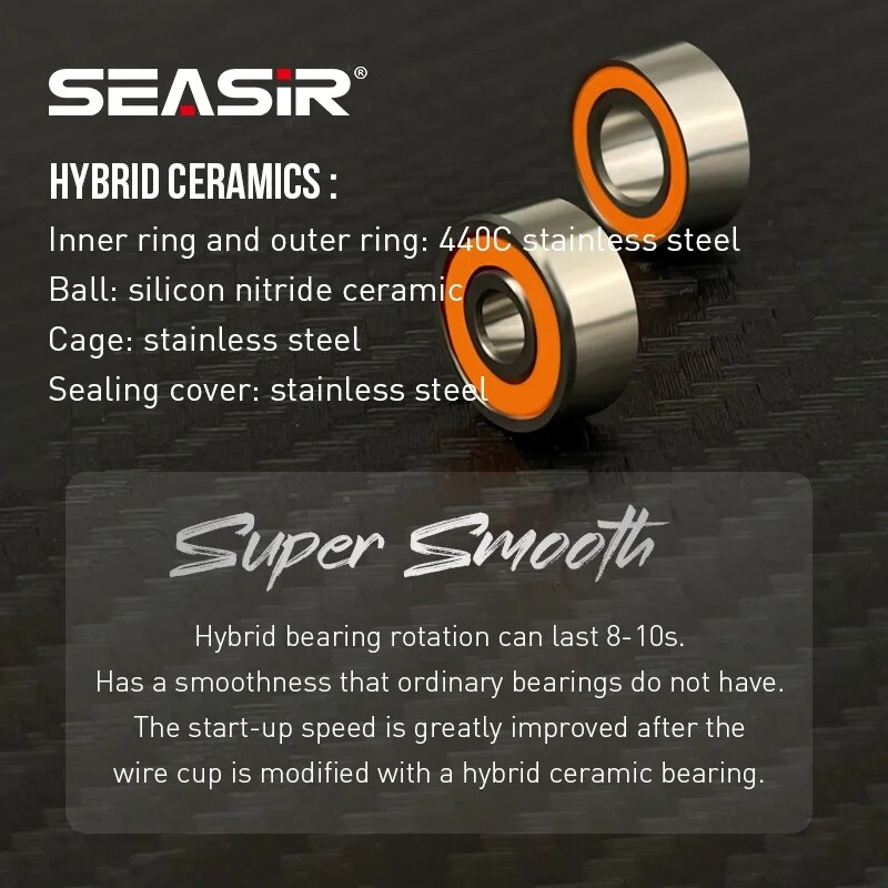 SEASIR-フィッシングプーリーベアリング,3x10x4m - Reel Spare Spool のレビューと価格