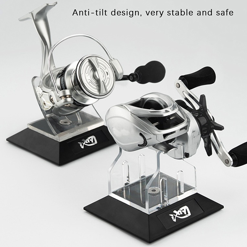 アクリル製釣りリールディスプレイホルダー スピニングベイトキ - Fly Reel のレビューと価格